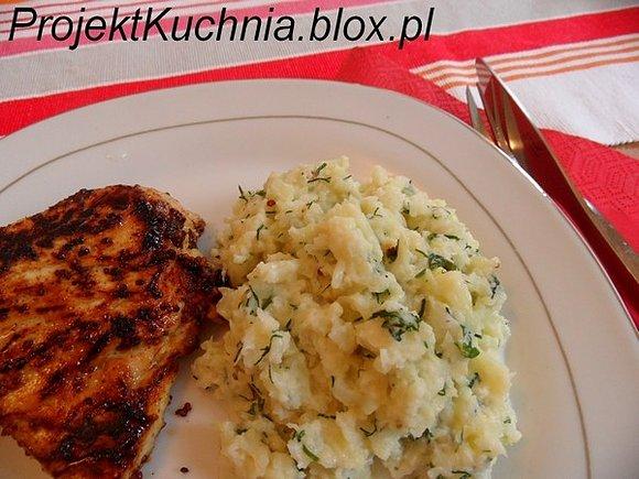 Indyk w miodowo-musztardowej marynacie z kalafiorowym puree