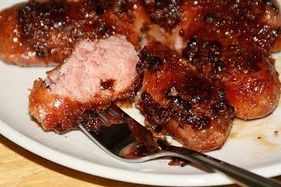Pieczona biała kiełbasa