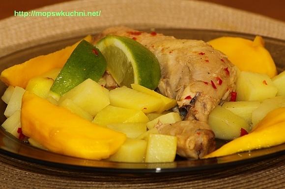 Kurczak po karaibsku z mango i limonką