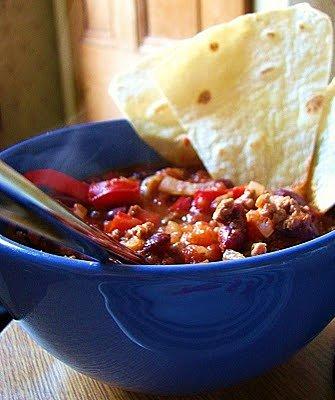 Tex mex - chili con carne z papryką, wołowiną i fasolą