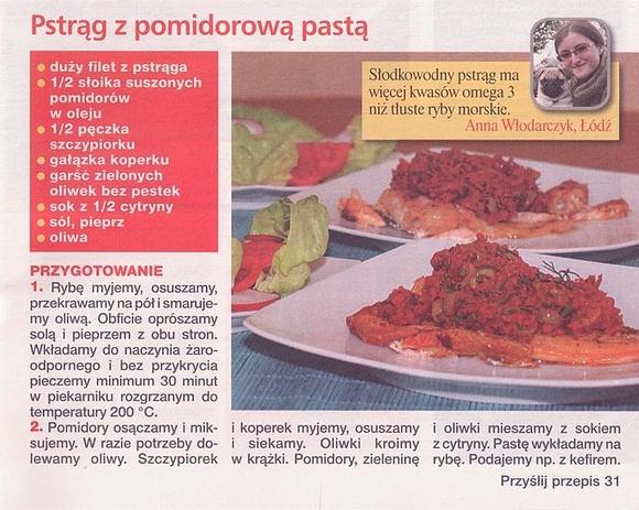 Pstrąg z pastą pomidorową w przyślij przepis 11/2011
