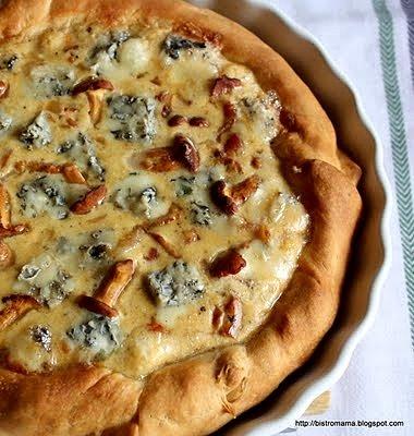 Tarta z kurkami i gorgonzolą