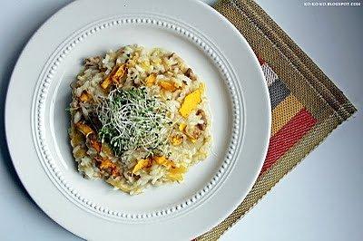 Risotto z dyniowymi chipsami