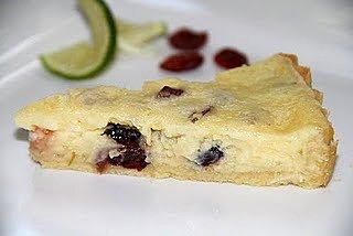 Tarta limonkowa z żurawiną