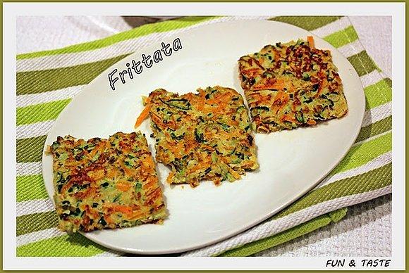 Frittata z marchewką i cukinią