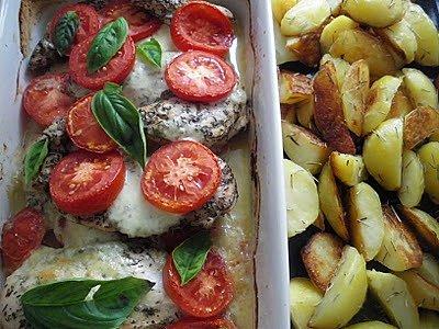 Piersi z kurczaka zapiekane z mozzarellą