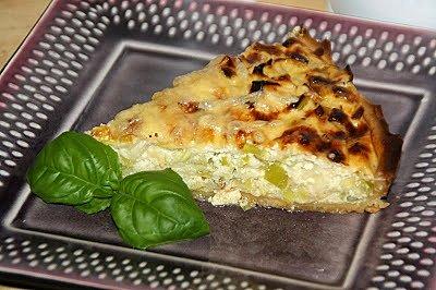 Tarta z porami i serem ricotta