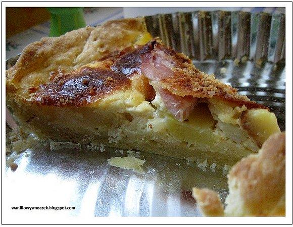Tarta z ziemniakami i boczkiem