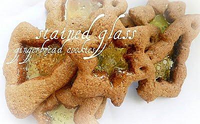 Stained glass gingerbread cookies