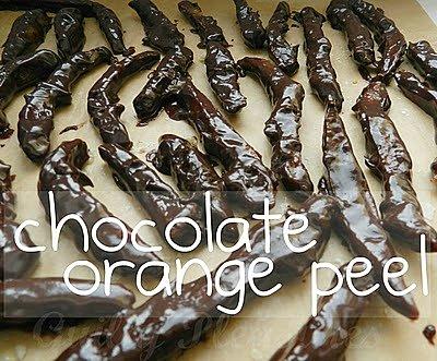 Candied orange peel with chocolate coating