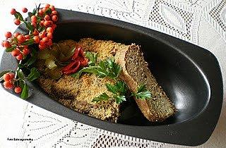Buniowy pasztet z pieczarkami