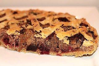 Tarta z kapustą, grzybami i żurawiną