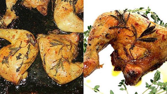 Udka pieczone z rozmarynem i tymiankiem