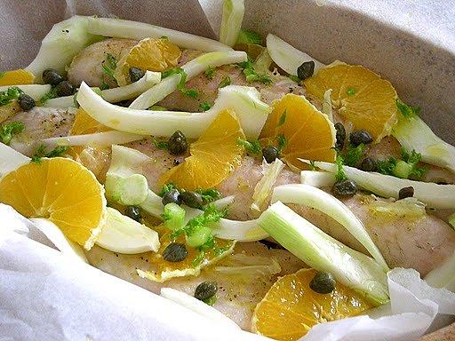 Filety rybne z fenkułem i pomarańczą