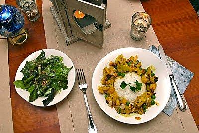 Curry z kalafiora i mlekiem kokosowym