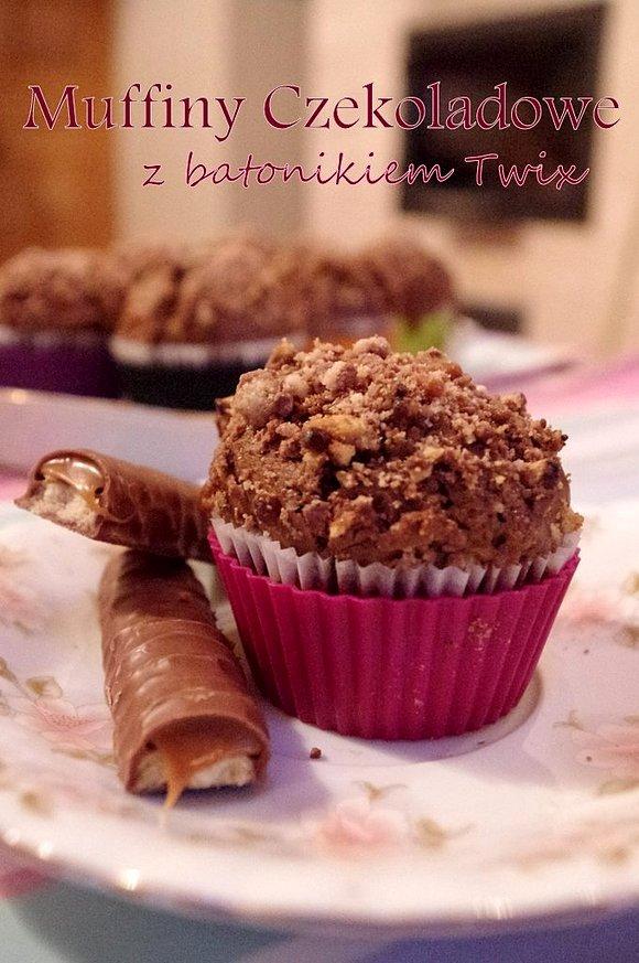 Muffiny czekoladowe z posypką Twix
