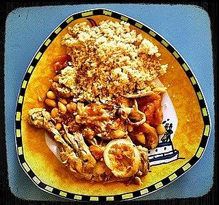 Tagin z kurczaka z kuskusem – tagine de poulet aux amandes