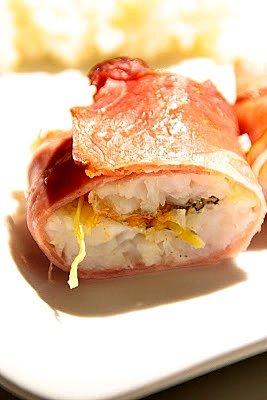 Nototenia w szynce parmeńskiej
