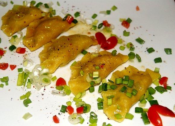 Pierogi z kaszą i grzybami