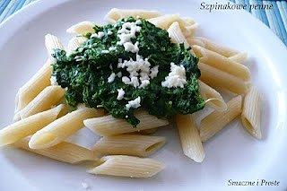 Szpinakowe penne