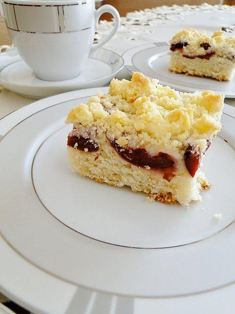 Ciasto drożdżowe na oleju z śliwkami wspólne pieczenie z Gosią