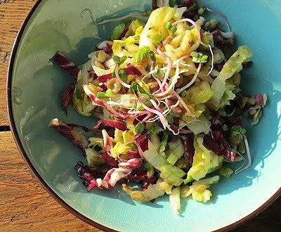 Sałatka z cykorii i radicchio z orzechami