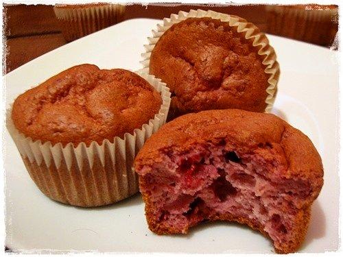 Różowa muffina