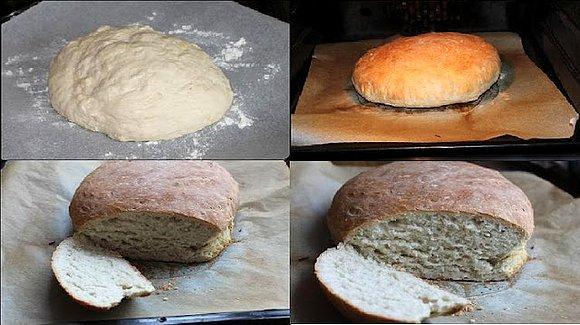 Domowy chlebek z drożdżami i mąki pszennej
