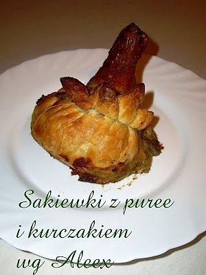 Sakiewki z puree i kurczakiem wg Aleex