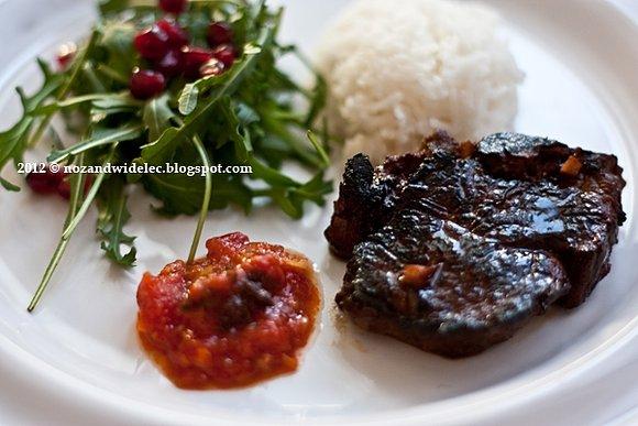 Befsztyk z nutą pomarańczy, imbiru, kakao i chili