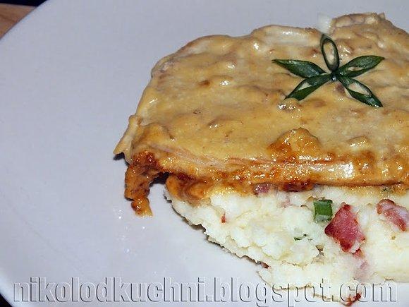 Puree z bekonem i szczypiorkiem