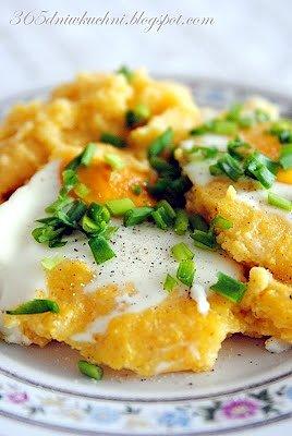 Polenta z jajkiem sadzonym