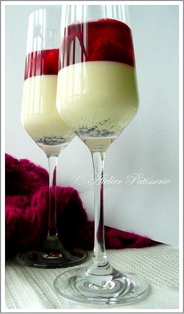 Panna cotta z malinami i wanilią