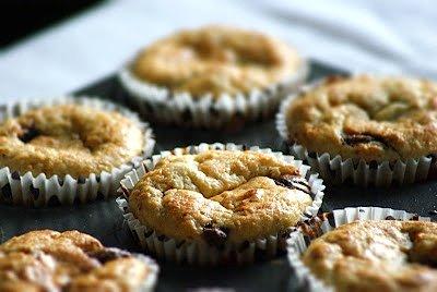Banana migdałowe muffiny z Nutellą