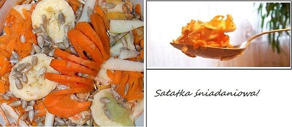 Sałatka z marchewki, selera, banana i musli