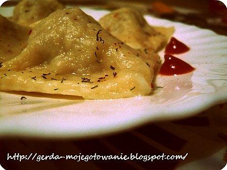 Pierogi ruskie z mięsem i cebulą