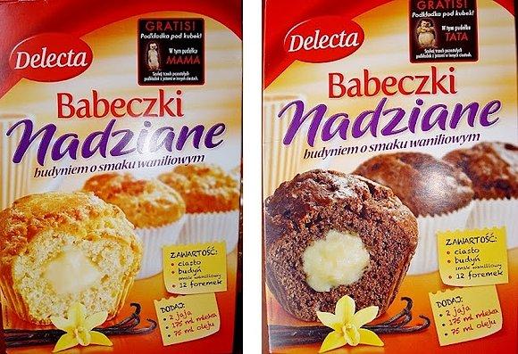 Babeczki nadziane budyniem waniliowym od Delecty