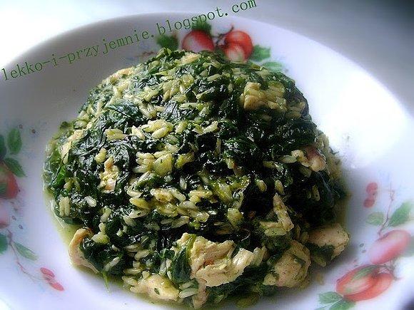 A'la risotto szpinakowe z kurczakiem