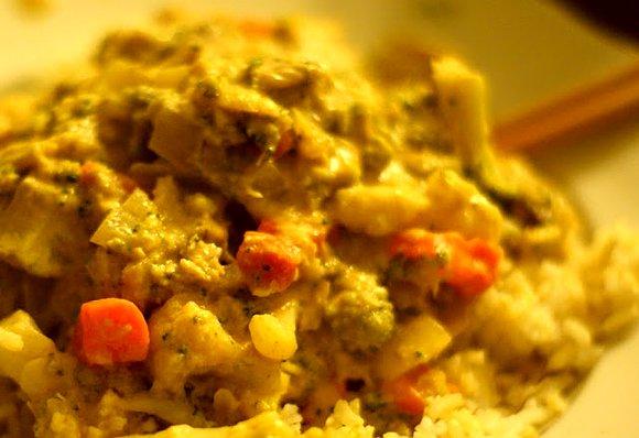 Czerwone curry z rybą