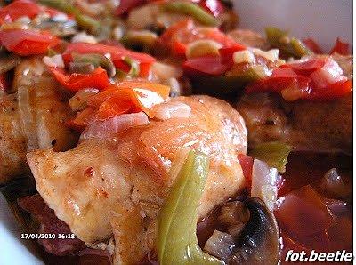 Roladki z kurczaka w stylu włoskim z mozzarellą salami i warzywami
