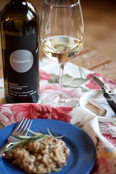 Degustacja wina Frizzante z risotto z borowikami rozmarynem i nutą truflową