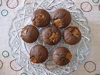 Muffinki bananowo-kakaowo-krówkowe