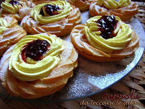 Zeppole di San Giuseppe al forno con crema pasticcera