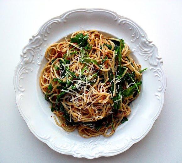 Pasta pesto z rukolą