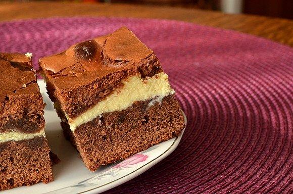 Moje pierwsze sernikobrownie z twarogiem i czekoladą