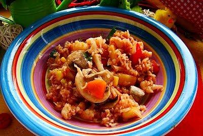 Risotto z pieczarkami i kalafiorem