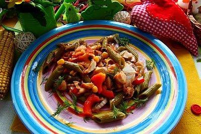 Potrawka z dorszem i pieczarkami