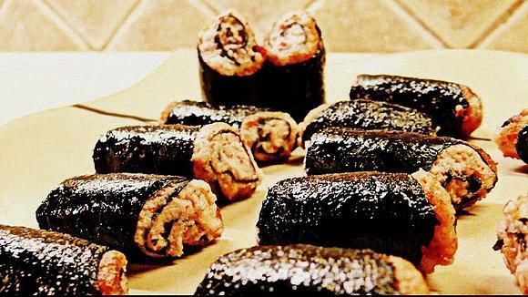 Nori z farszem z krewetek i surimi