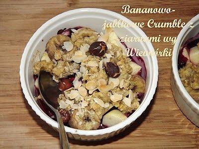 Bananowo-jabłkowe crumble z ziarnami