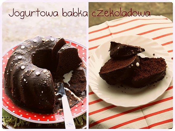 Jogurtowa babka czekoladowa z polewą czekoladową